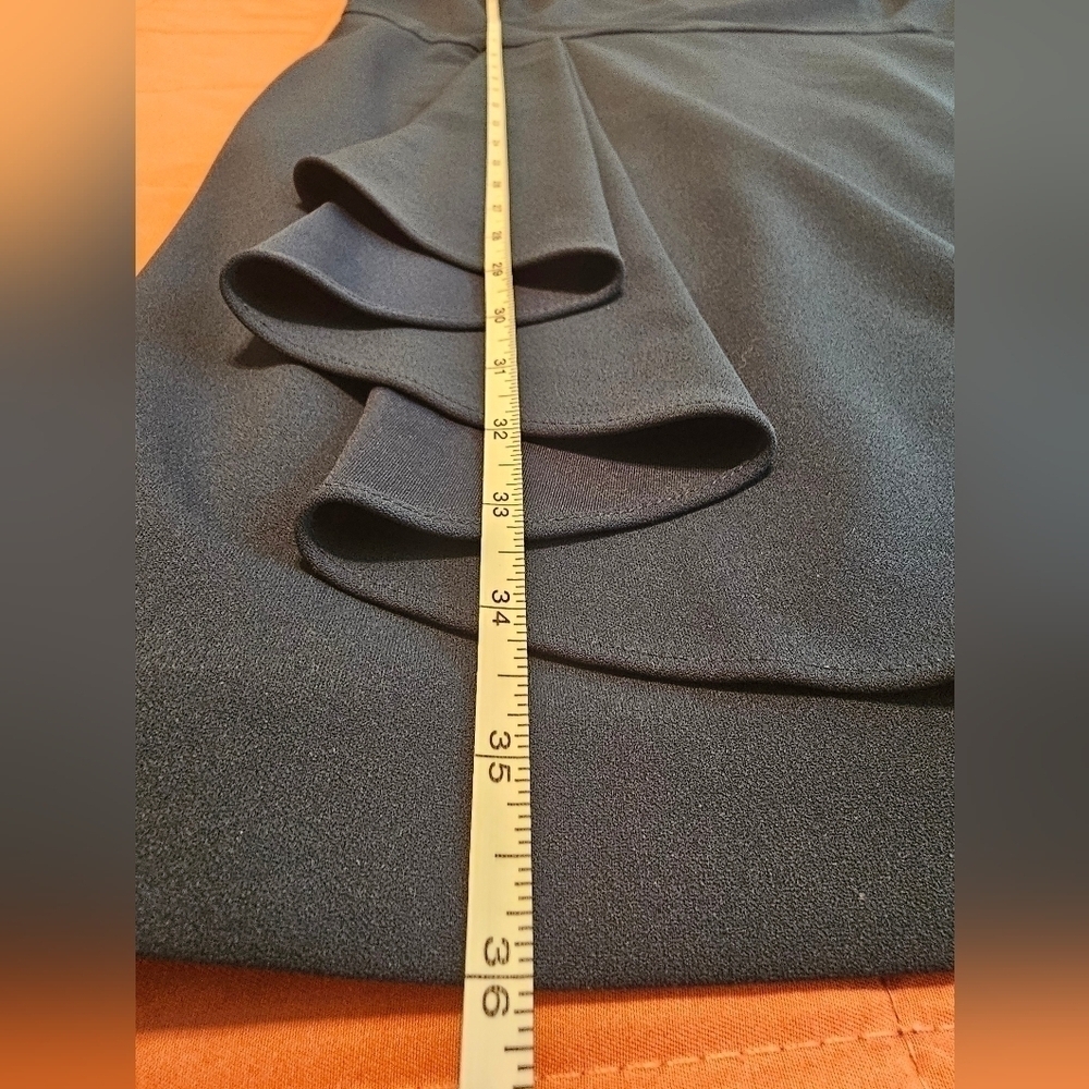 Lauren Ralph Lauren Sheath Ruched Dress Dark Teal Size 16 - Picture 8 of 8